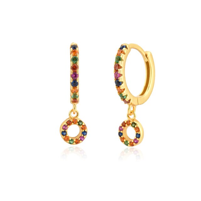 Aros Colorful Inicial Oro