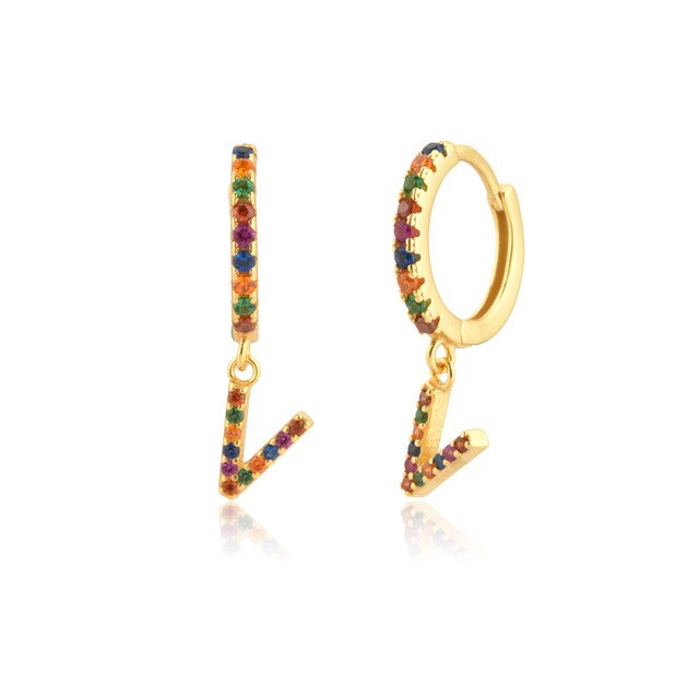 Aros Colorful Inicial Oro