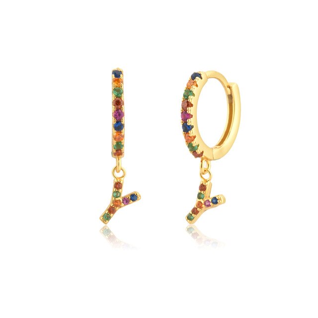 Aros Colorful Inicial Oro