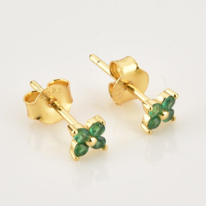 Pendientes White Flower Oro