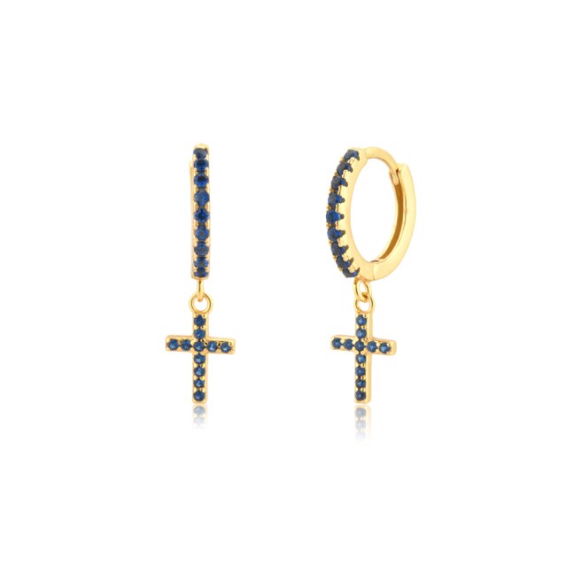 Orecchini a cerchio Blue Cruz Oro