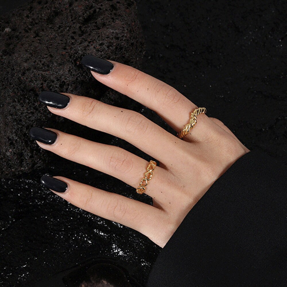 Anillo Corazones Oro