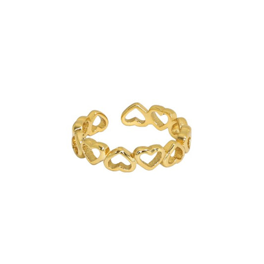 Anillo Corazones Oro