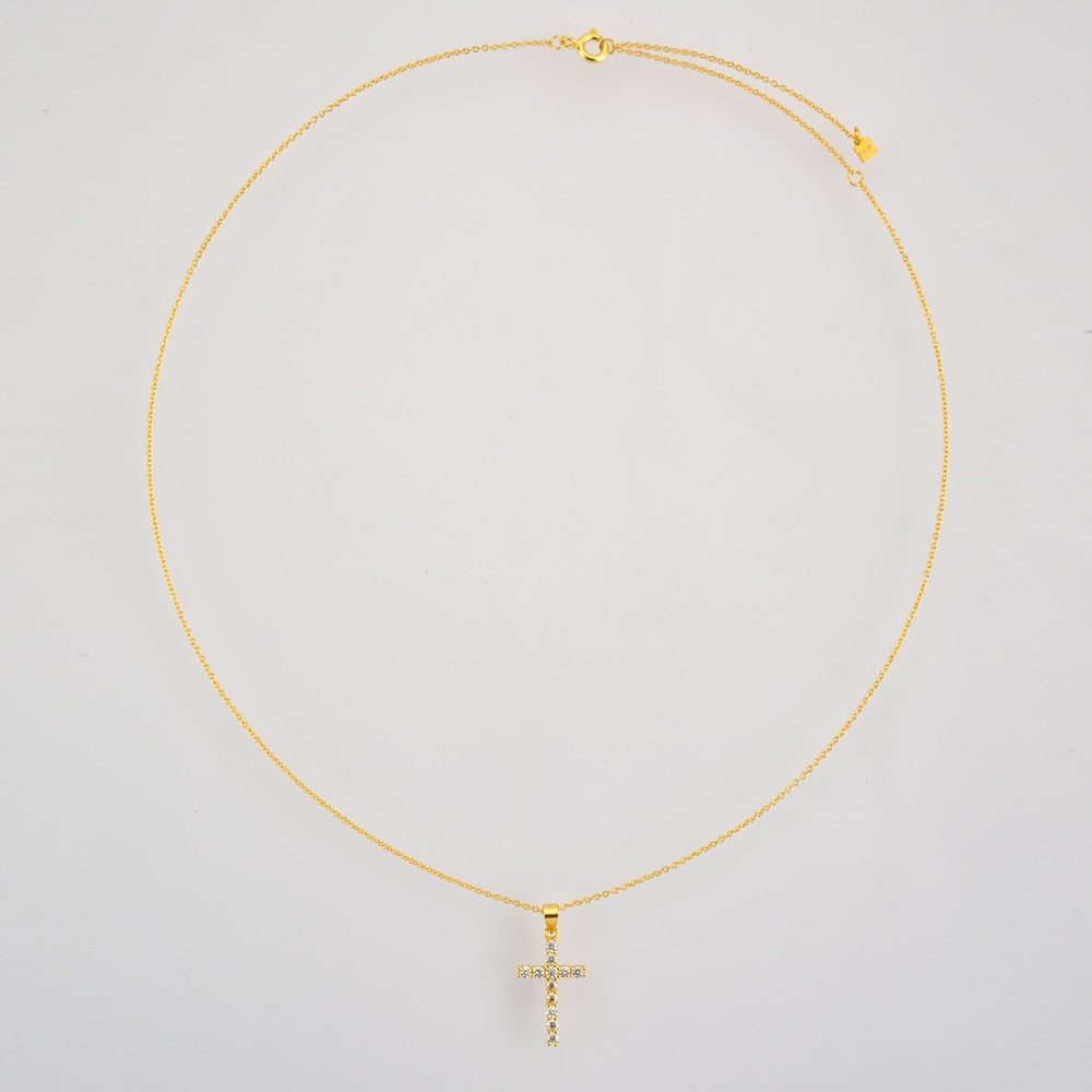 Collar Big White Cross