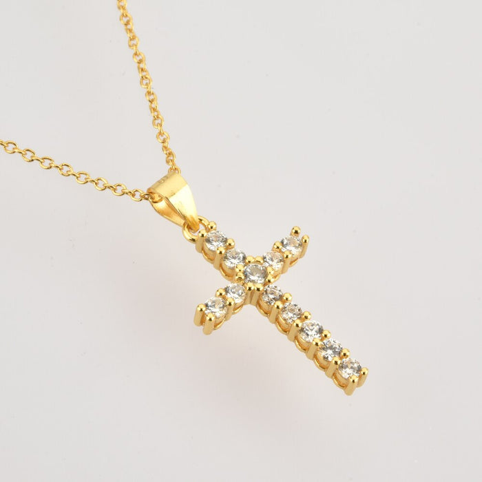 Collana grande croce bianca