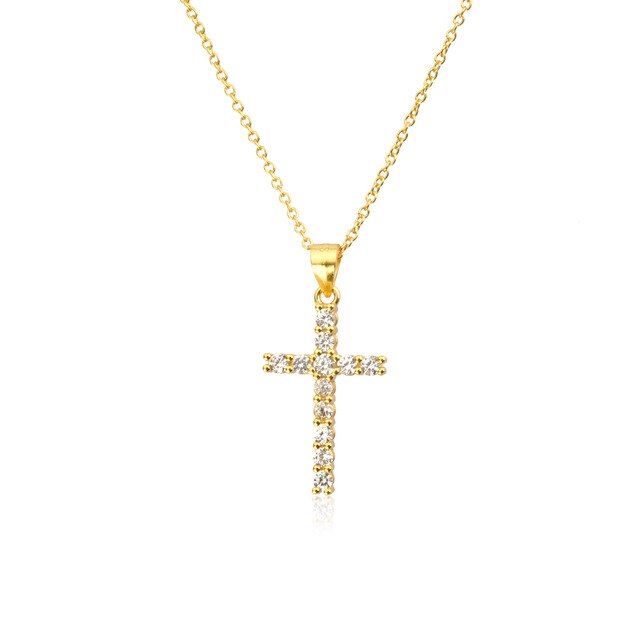 Collana grande croce bianca