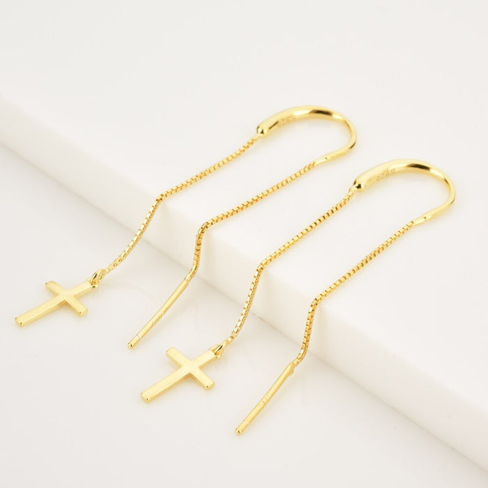 Pendientes Vann Cruz Oro