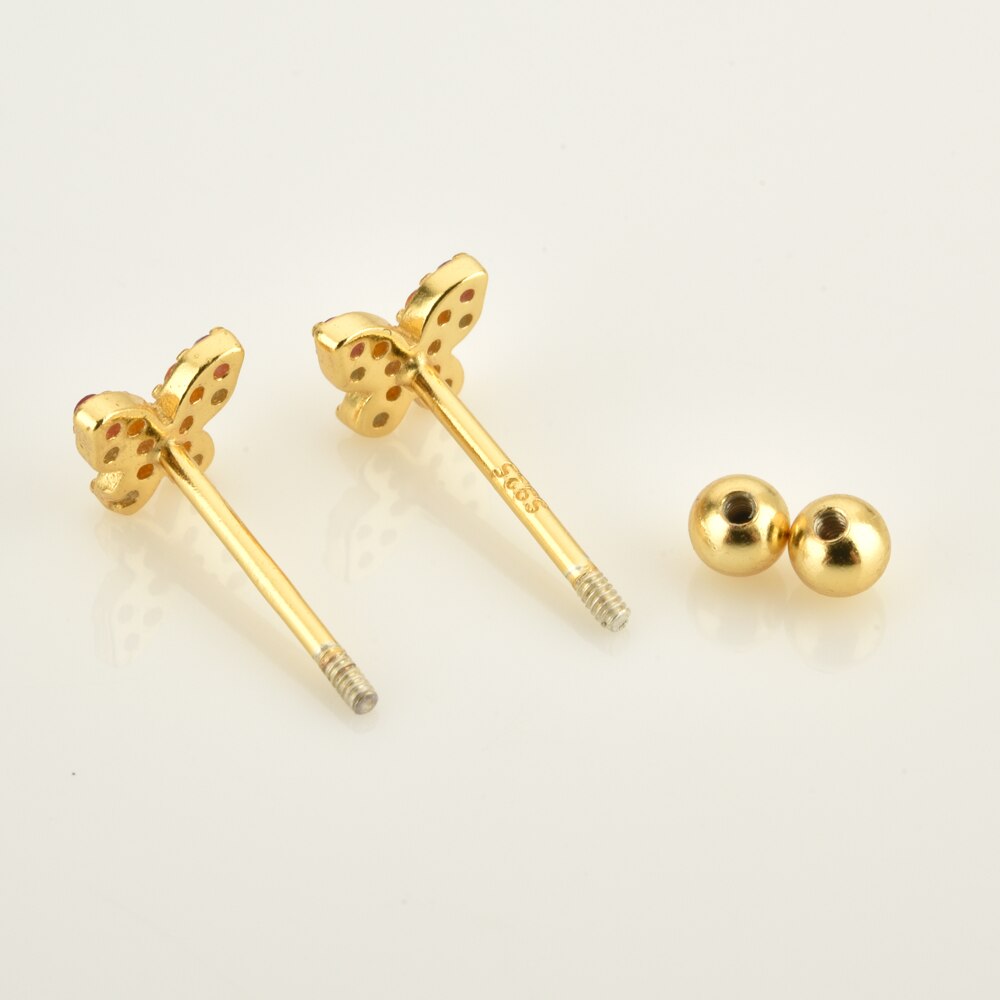 Pendientes Colorful Mini Butterfly Oro