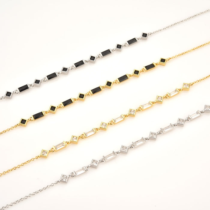 Pulsera Kat White Plata