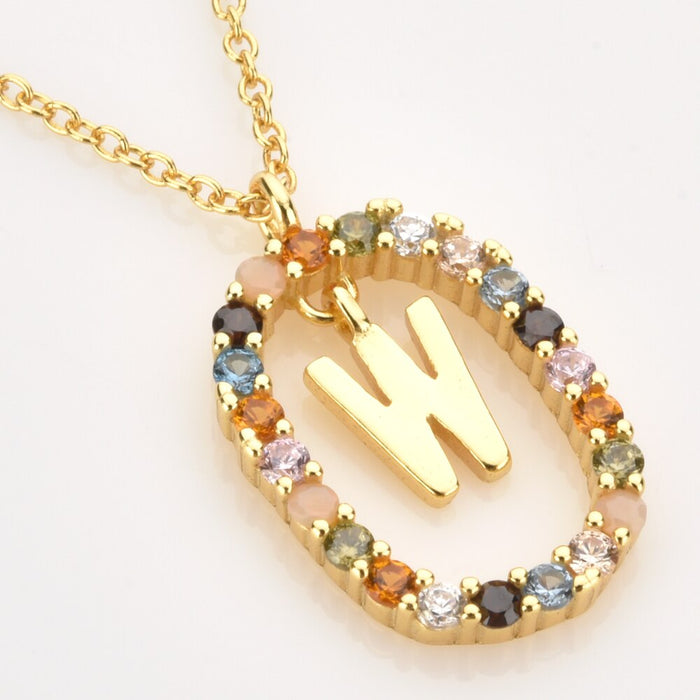 Collana con iniziale a molla