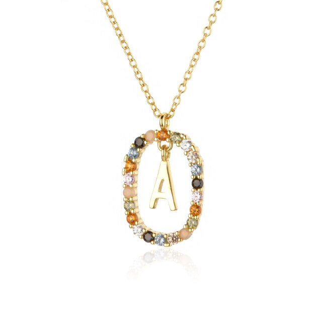 Collana con iniziale a molla