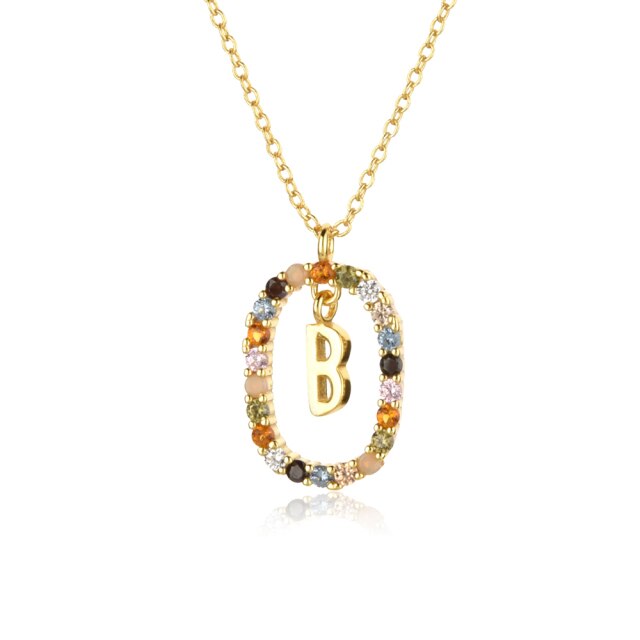 Collana con iniziale a molla