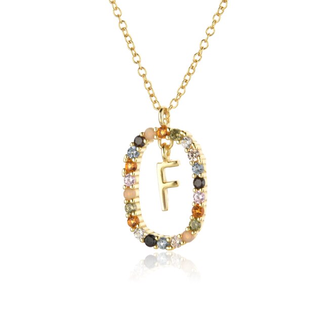 Collana con iniziale a molla