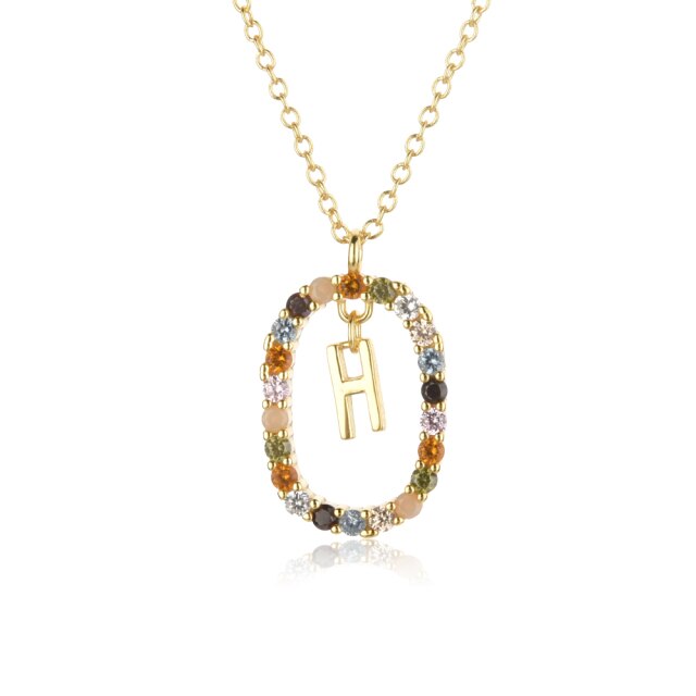 Collana con iniziale a molla