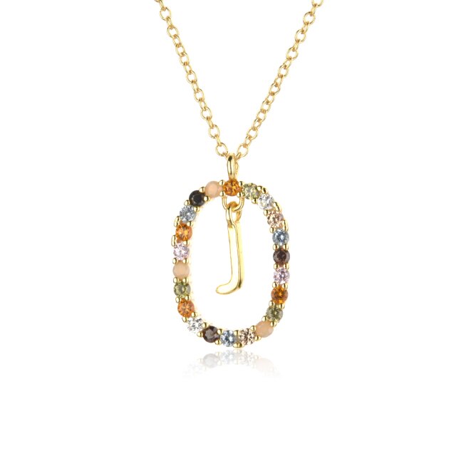 Collana con iniziale a molla