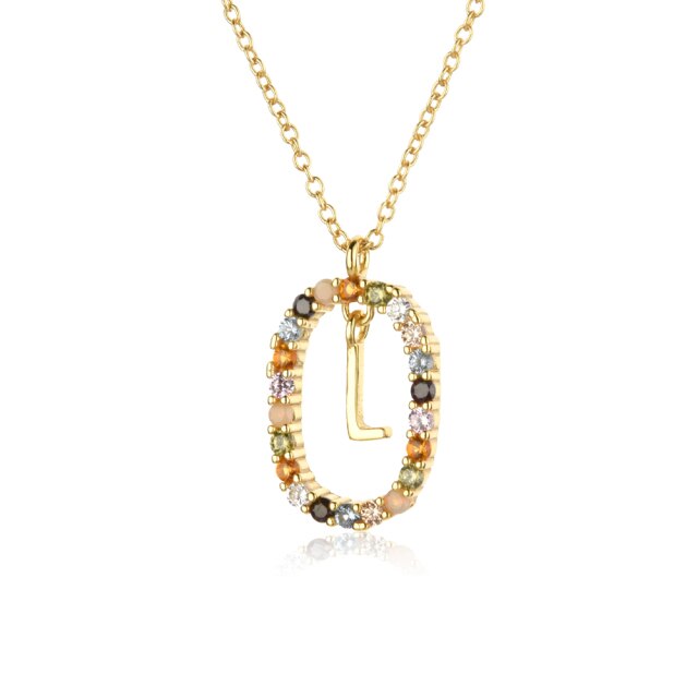 Collana con iniziale a molla