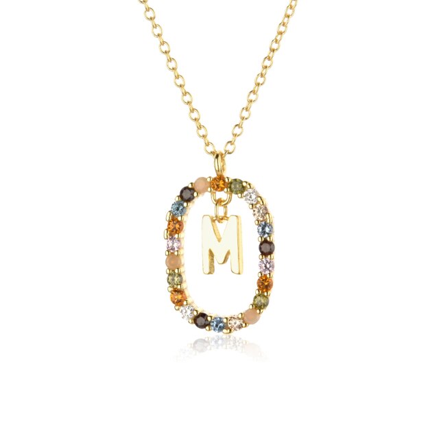 Collana con iniziale a molla