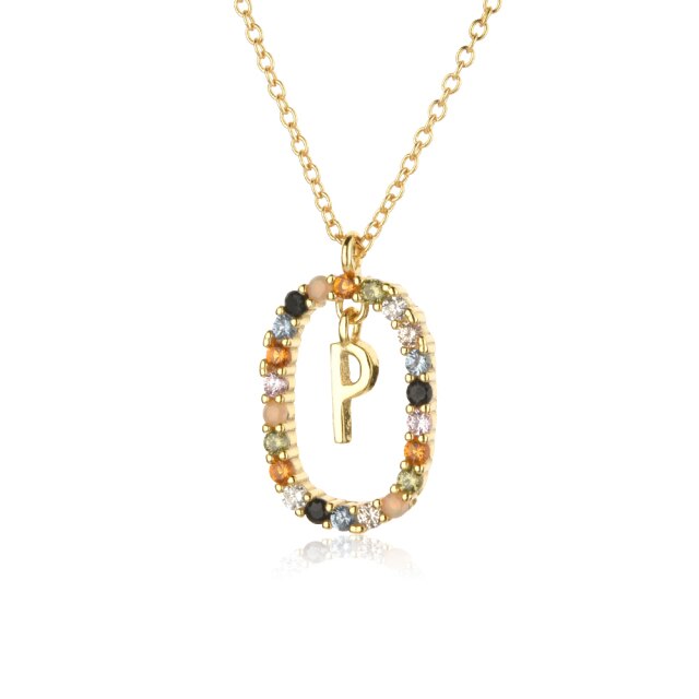 Collana con iniziale a molla