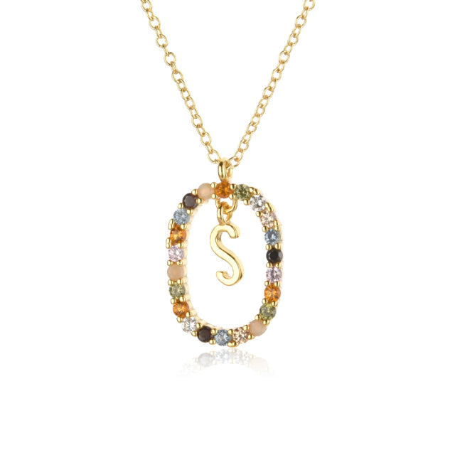 Collana con iniziale a molla