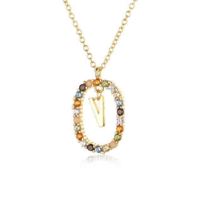 Collana con iniziale a molla