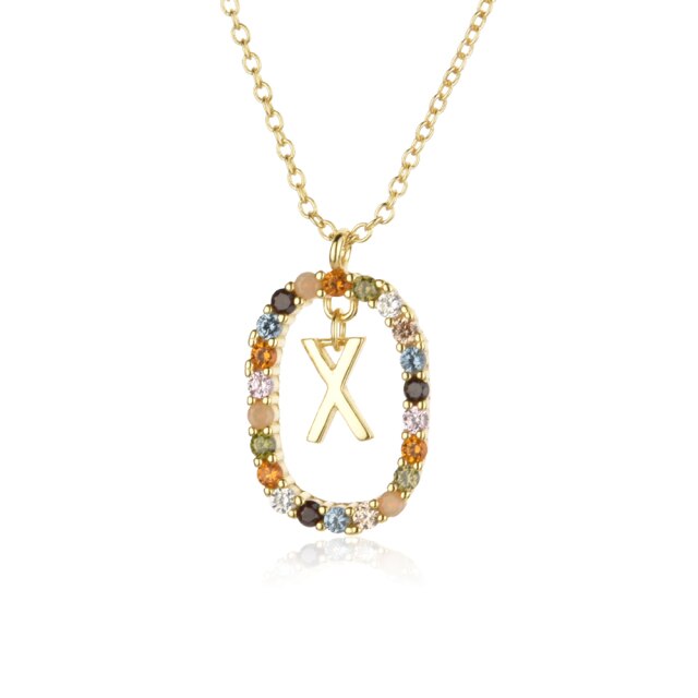 Collana con iniziale a molla