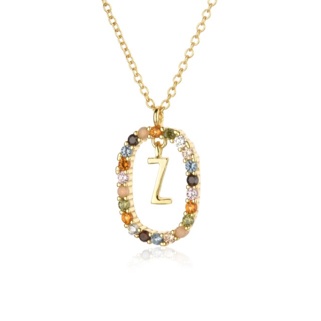 Collana con iniziale a molla