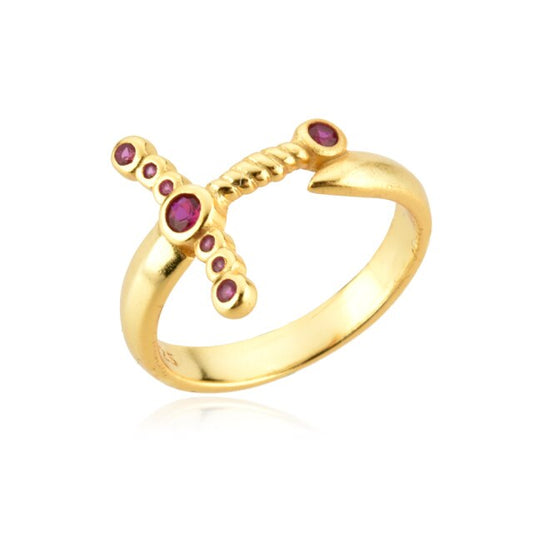 Anillo Pink Sword Oro