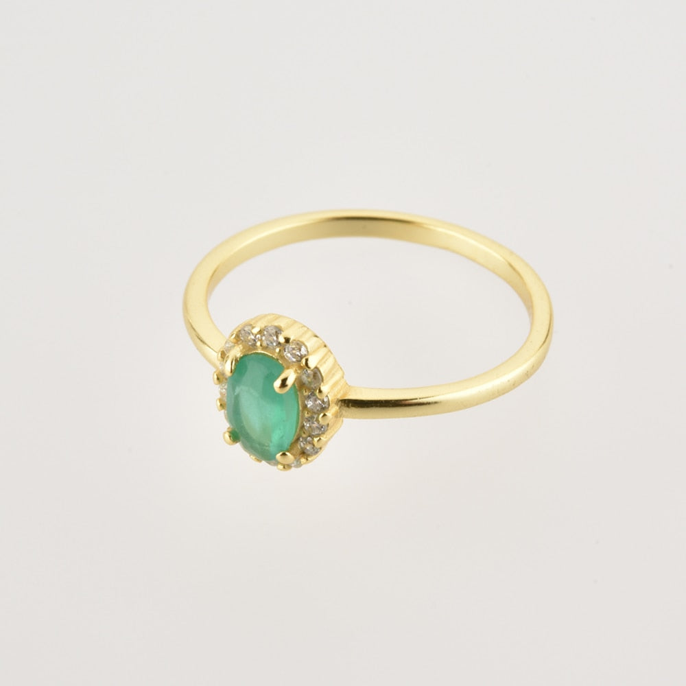 Anillo Oval Green