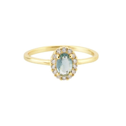 Anillo Oval Celeste