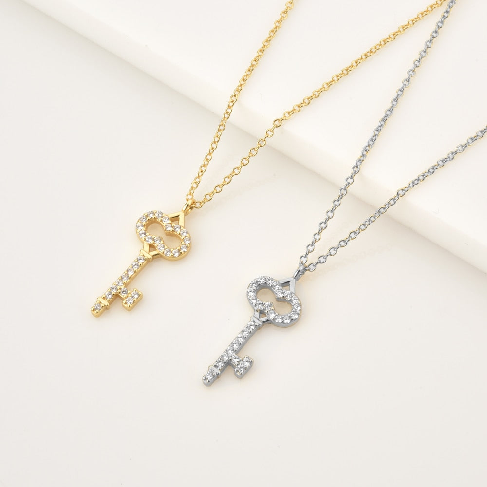 Collar Shiny Key Plata