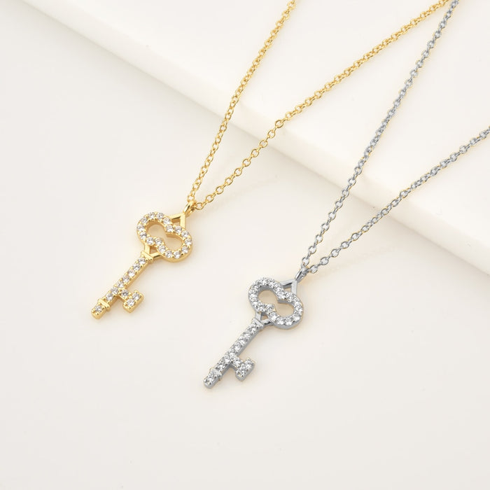 Collar Shiny Key Plata