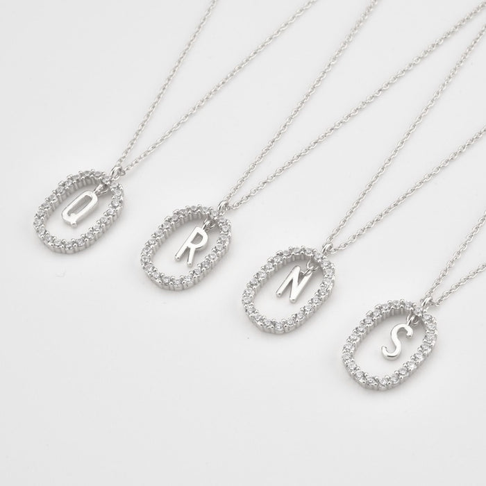 Collana in Argento con Iniziale White Spring