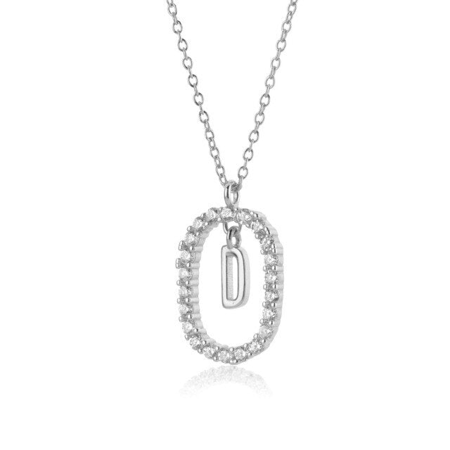 Collana in Argento con Iniziale White Spring