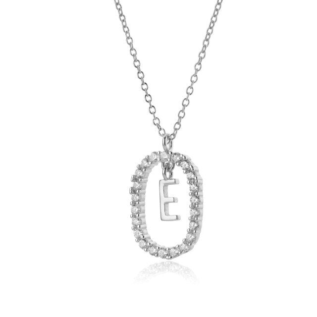 Collana in Argento con Iniziale White Spring