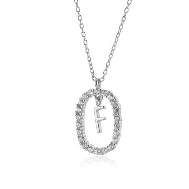 Collana in Argento con Iniziale White Spring