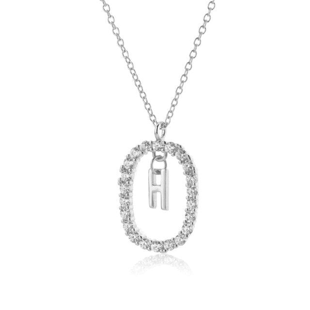 Collana in Argento con Iniziale White Spring