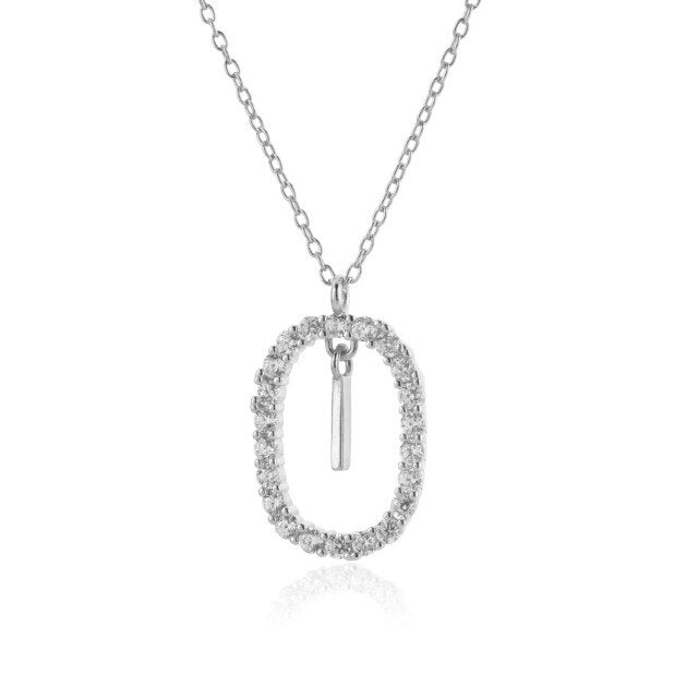 Collana in Argento con Iniziale White Spring