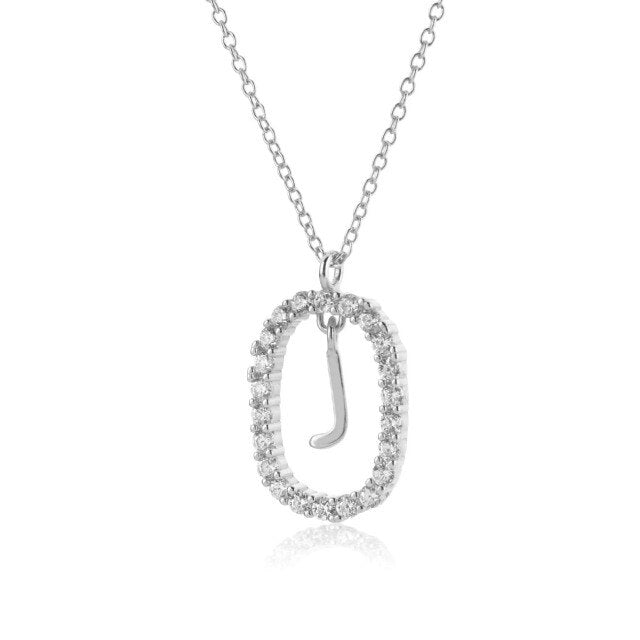 Collana in Argento con Iniziale White Spring