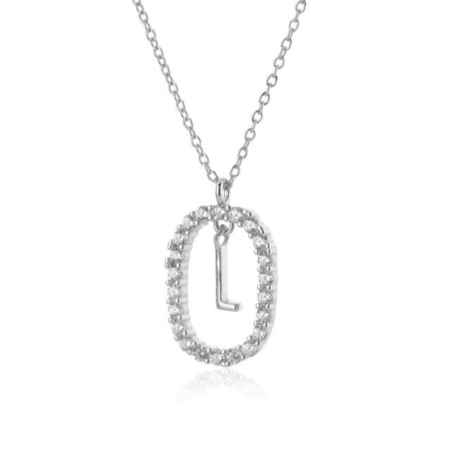Collana in Argento con Iniziale White Spring