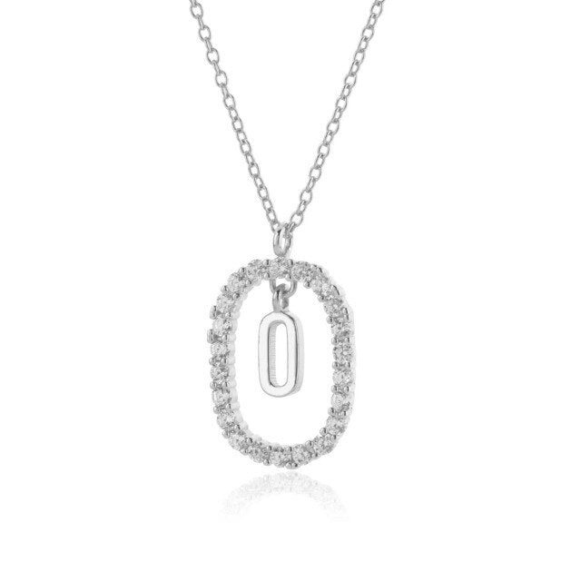 Collana in Argento con Iniziale White Spring