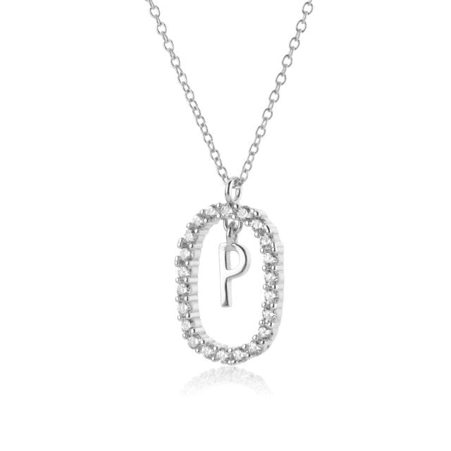 Collana in Argento con Iniziale White Spring