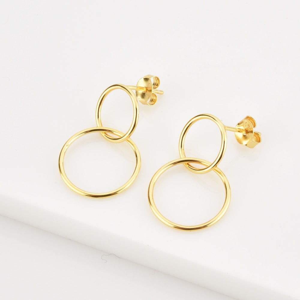Pendientes Two Oro