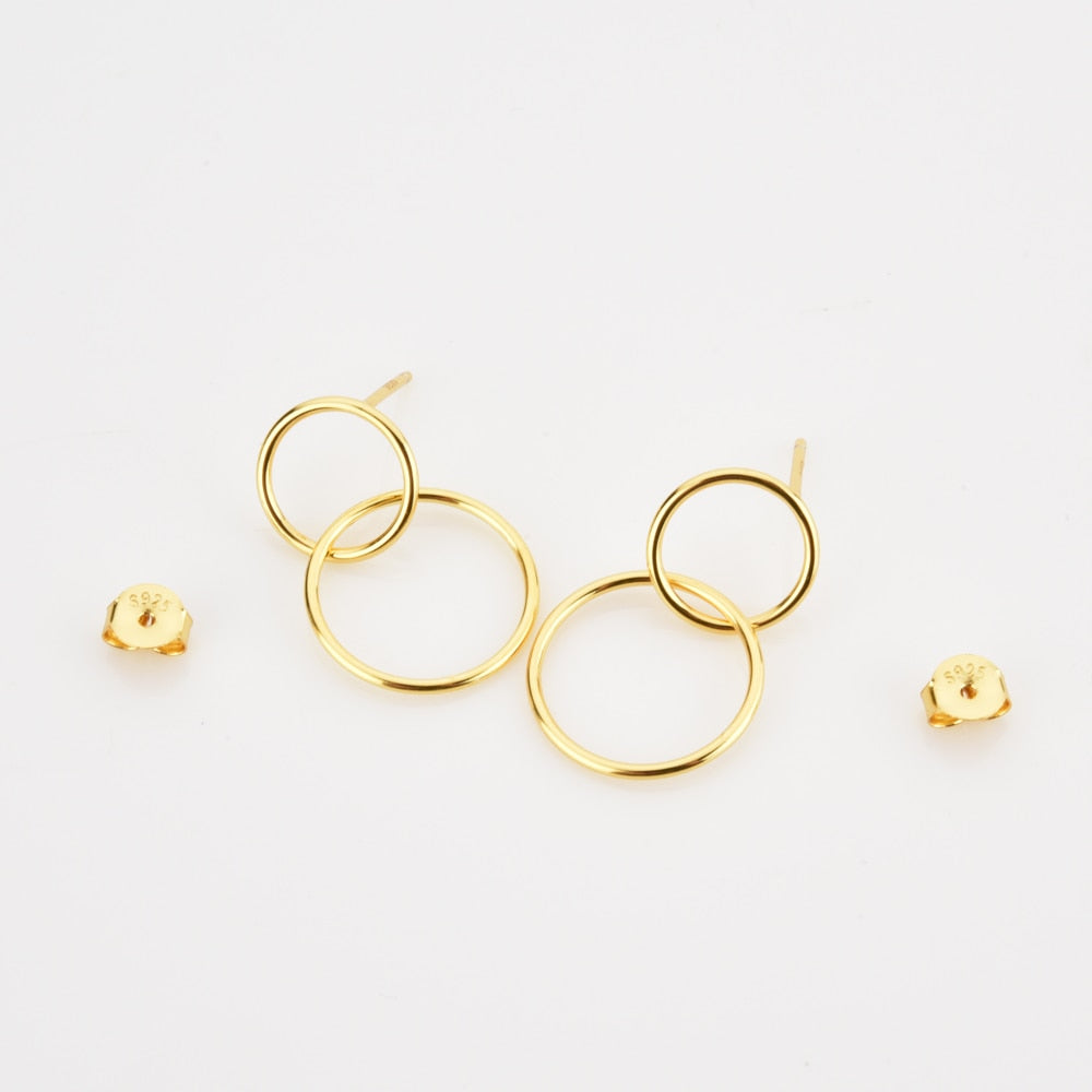 Pendientes Two Oro