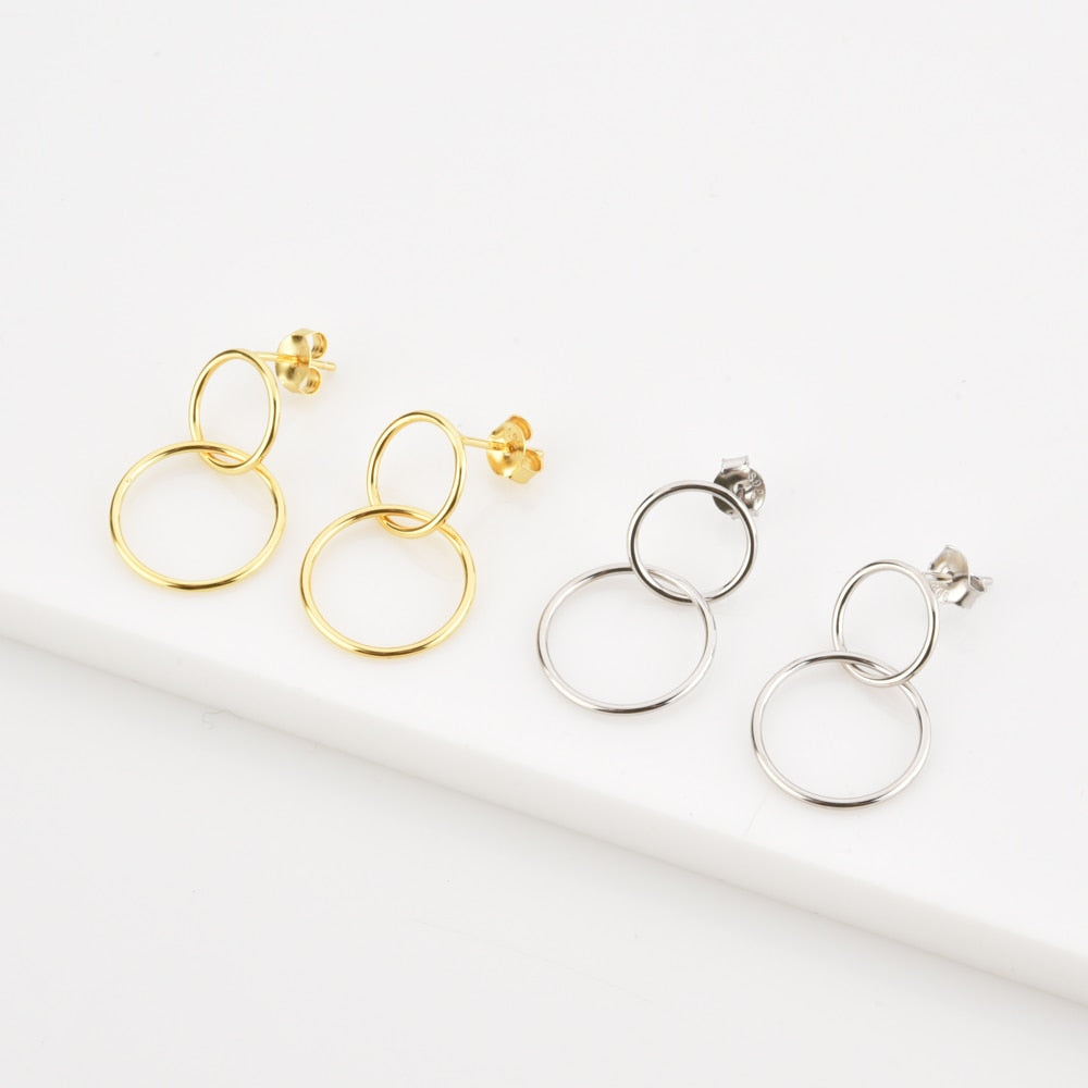 Pendientes Two Oro