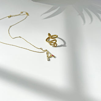 Collar Colorful Inicial Oro