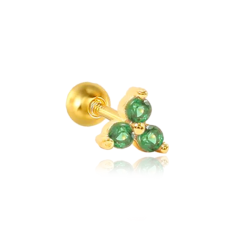 Pendiente Trébol Verde