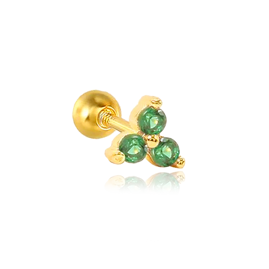 Pendiente Trébol Verde
